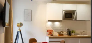 Kitchen of Room 35 in Honfleur